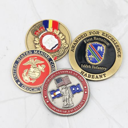 High-grade Army Challenge Coins.