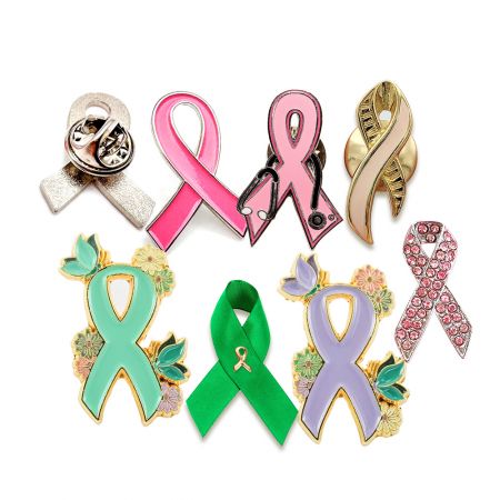 Custom Awareness Ribbon Pin - Personalized Awareness Ribbon Lapel Pins