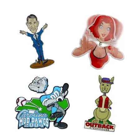 Custom Bobble lapel pin - Bobble Head Trading Pin
