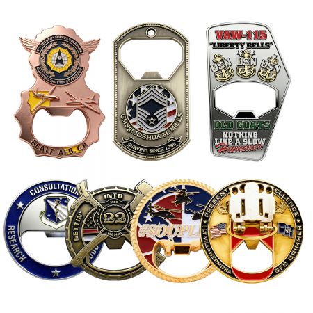 Premium Personalized Military Coin Bottle Openers.