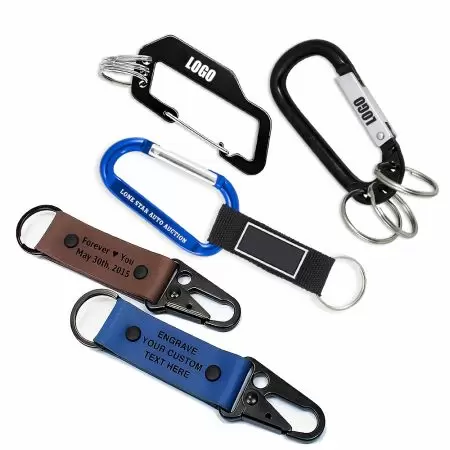 Benutzerdefinierter Karabiner-Schlüsselanhänger. - Benutzerdefinierter Karabiner-Anhänger mit verschiedenen LOGOs.