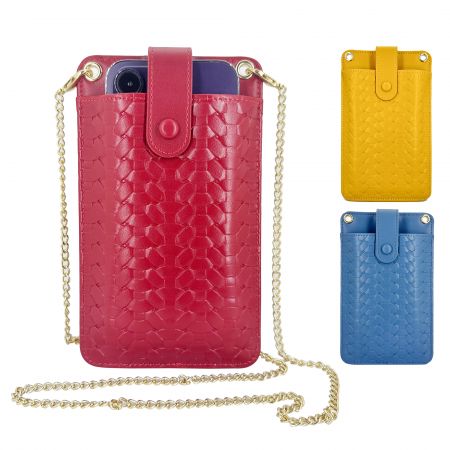 Personalisierte Handy-Schultertasche.