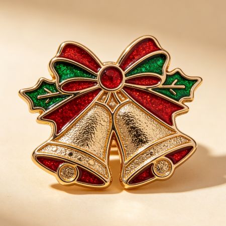 Qualitatis Altae Christmas Enamel Pins.