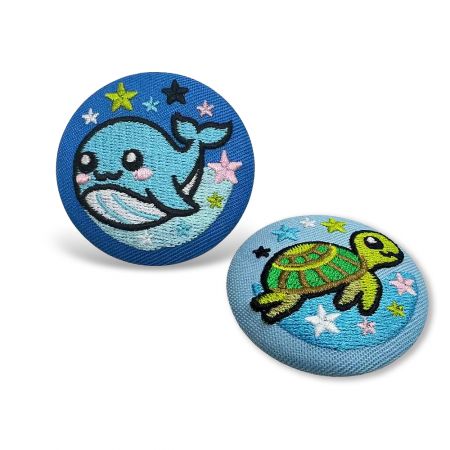 Eco-Friendly Cloth Tin Badges for Events.