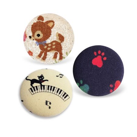 Branded Cloth Buttons with Logo Printing.