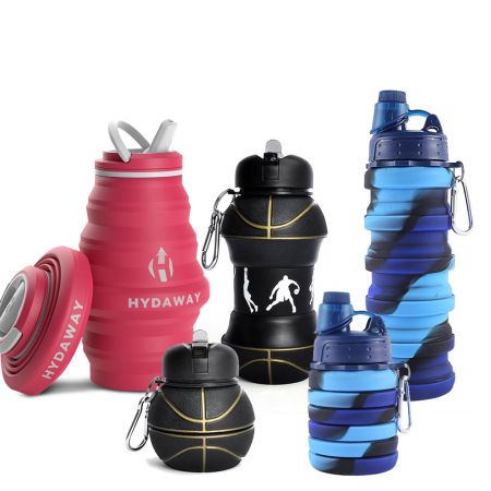 Custom Collaspable  Water Bottle - Customizable Collapsible Hydration Bottle