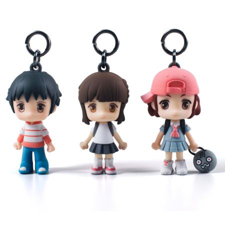 Lightweight Custom Cubic Character Soft PVC Keyring.