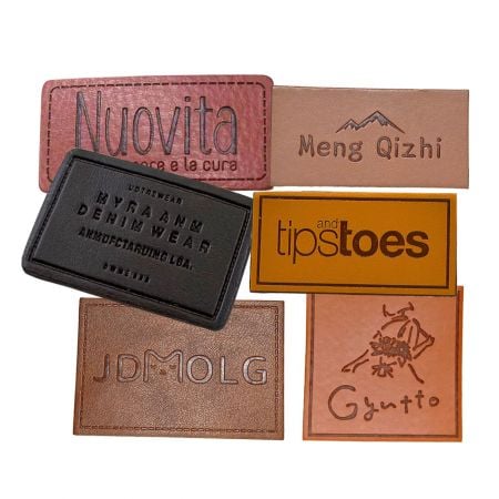 Custom Debossed Leather Label - Personalized Debossed Leather Labels