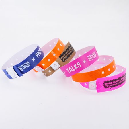 Pulseira descartável de PVC vinílico personalizada