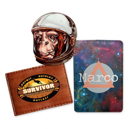 رقعة جلدية مخصصة للطباعة الحرارية على القبعات.