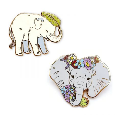 دبوس مينا الفيل المخصص.