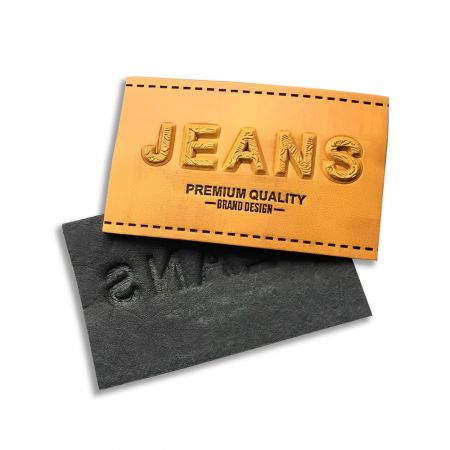 Personalized Leather Badges with Embossing.