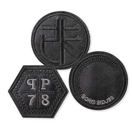 Hot-selling Custom Embroidered Leather Tag.