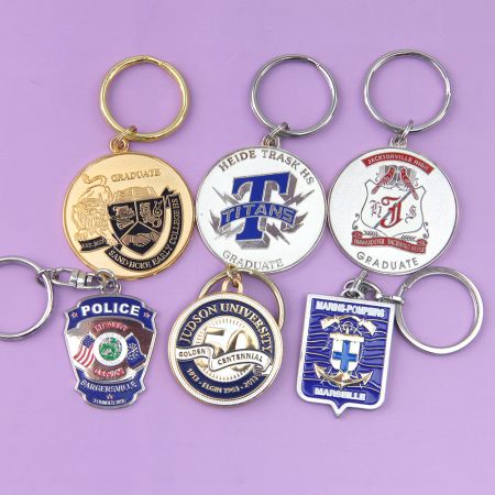 Metal Soft Enamel Promotional Keychain.