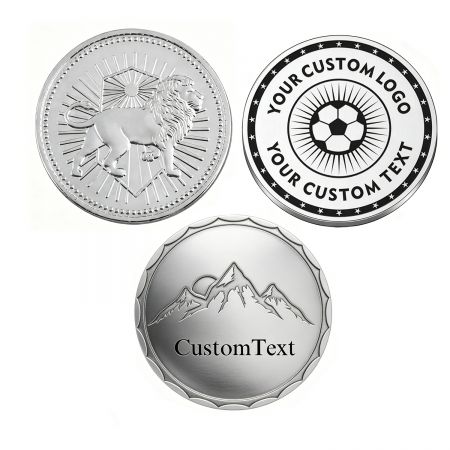 Custom Laser Engraved Commemorative Coin .