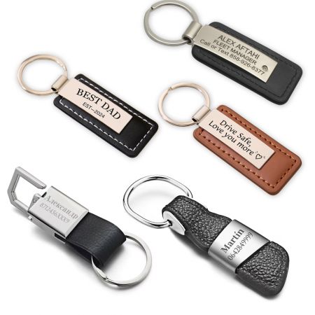 Custom Engraved Metal Plate Leather Keychain OEM Manufacturer of Custom Engraved Metal Plate Leather Keychain OEM Manufacturer of