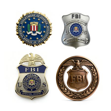 맞춤형 FBI 배지. - 공장 직송 연방 수사국 배지.