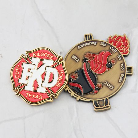 Moneda de honor de bombero hecha a medida para excelentes regalos.