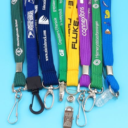 Lanyard piatto rigato personalizzato - Lanyard piatto rigato di alta qualità