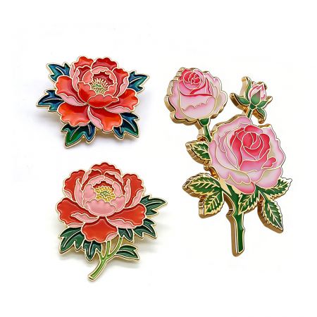 Bespoke Die-Cast Flower Badges.