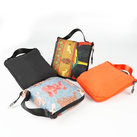 Mochilas plegables con cordón de sublimación de tintes.