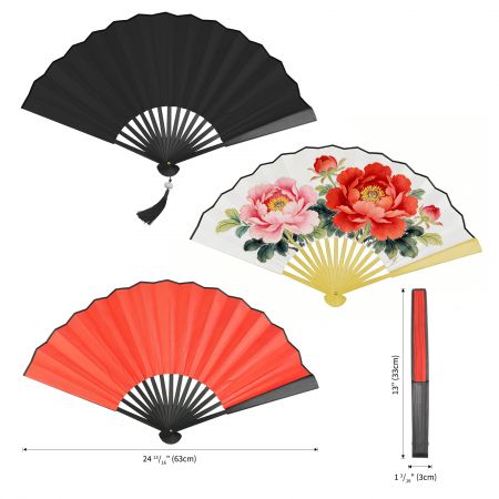 로고가 있는 개인화된 접이식 종이 부채.