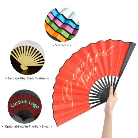 공장 직송 저렴한 빈티지 실크 접이식 부채.