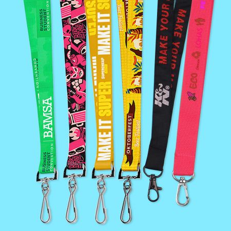 Lanyard completamente compostabile personalizzato. - Lanyard personalizzato con sublimazione a caldo completamente compostabile.