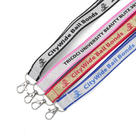 Stylischer benutzerdefinierter Glitzer-Lanyard.