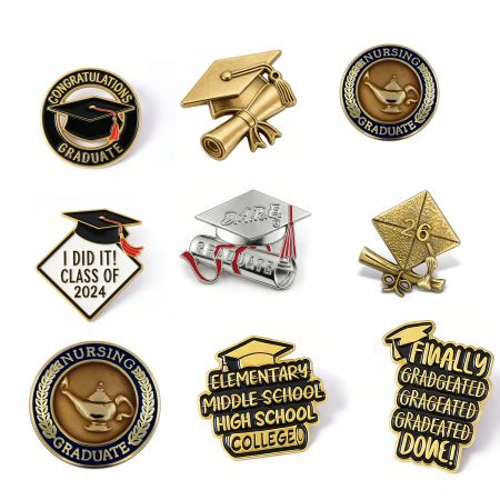 دبوس تخرج مخصص - دبابيس قبعة التخرج من مصنع OEM