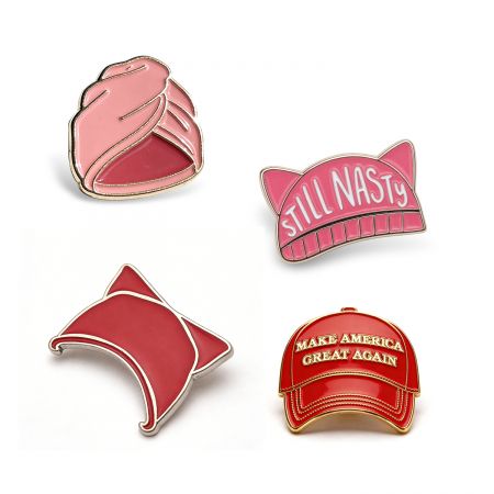 Индивидуальные булавки с золотым покрытием и мягкой эмалью.