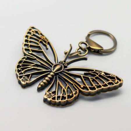 ブロンズの空洞キーリングカスタム。