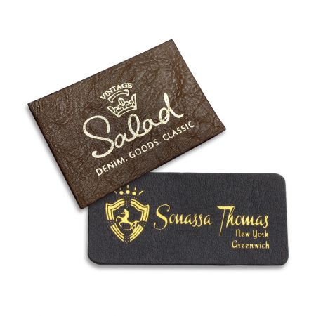 卸売カスタムホットフォイルレザーパッチ。