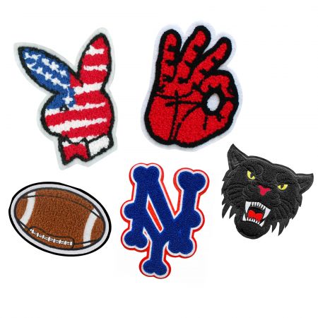 カスタムレターマンジャケットのパッチ。