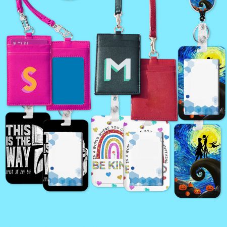 Porta-Cartão de Identificação com Cordão Personalizado - Porta-Cartão de Identificação Personalizado