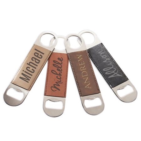 Custom PU Leather Beer Bottle Opener.