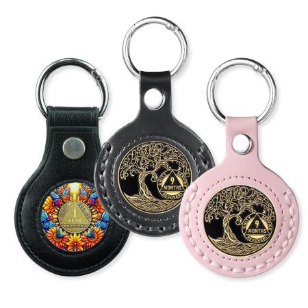 テーラーメイドレザーコインホルダーキーホルダー。