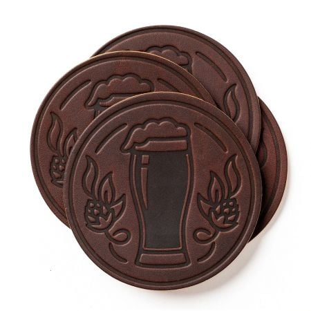 أكواب جلدية مطبوعة حسب الطلب.