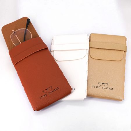 Customized Real Leather Eyeglass Holder for Gift.