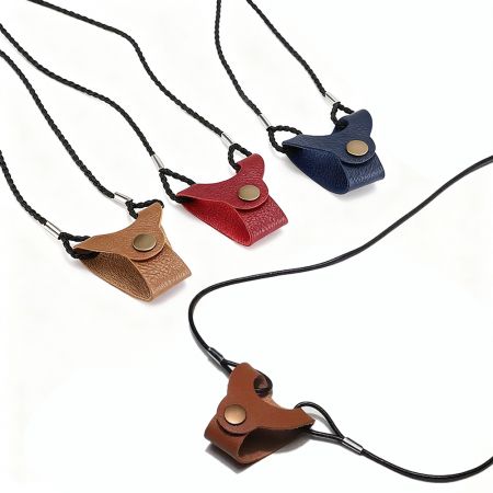 Collares de soporte para gafas de cuero hechos a medida.