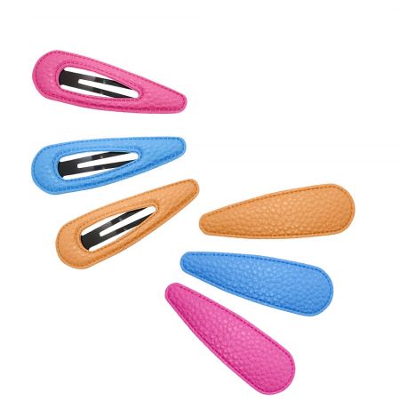 Personalisierte Leder-Haarclips für Frauen.