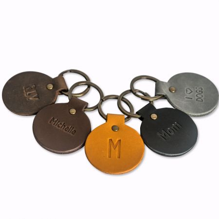 Custom Leather Key Fob - Personalized Leather craft key fob