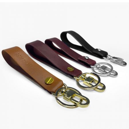 Leather Keychain Lanyard with Belt Clip.