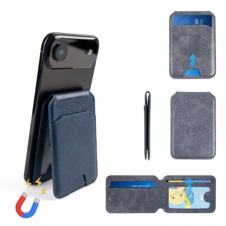 OEMカスタマイズレザーMagSafeカードホルダー。