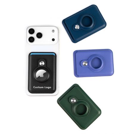 AirTag付きカスタムマグセーフレザー財布。