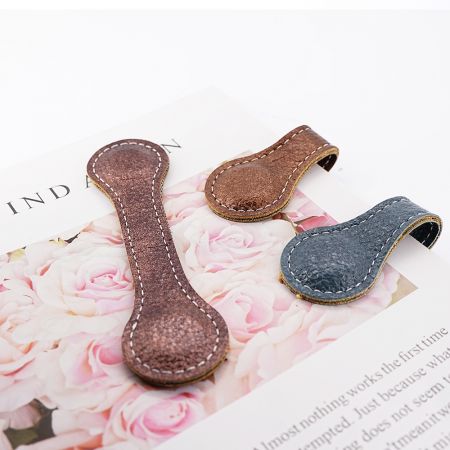 Engraved Souvenir Leather Magnetic Bookmark.