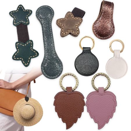 Custom Leather Magnetic Hat Clips - Customized PU Leather Magnetic Hat Clips for Travel