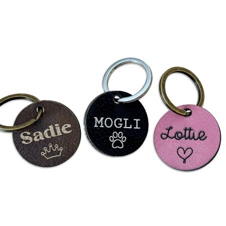 Etiqueta genuina para mascotas.