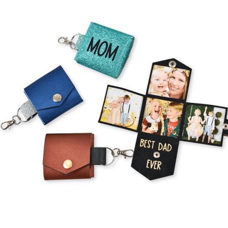 Anulus clavis ex corio personalizatus.