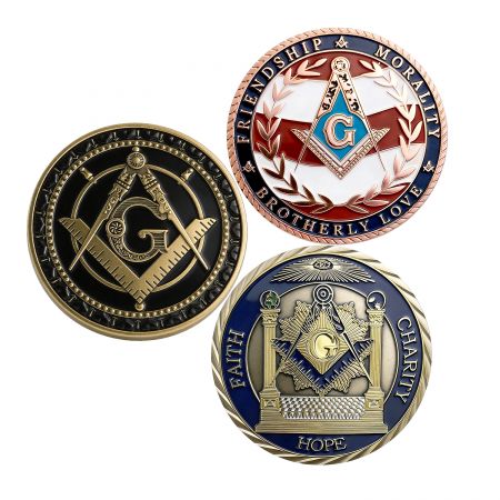Moedas Desafiadoras Maçônicas Personalizadas.